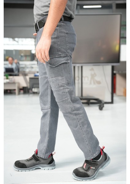 Iş Pantolonu Kot Kumaş Titan Flex Model Gri fiyatları