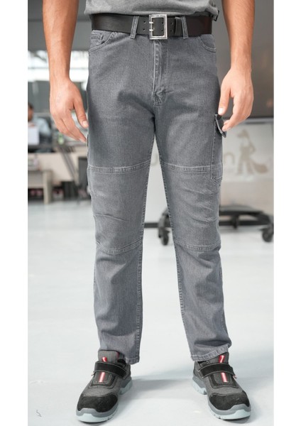 Iş Pantolonu Kot Kumaş Titan Flex Model Gri indirimleri