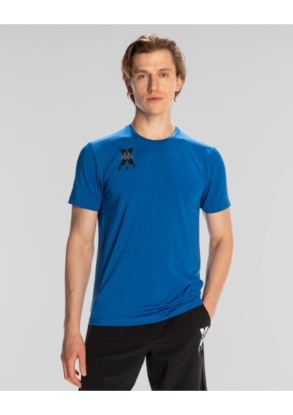 Kombat Wkt Ello Erkek Mavi Bisiklet Yaka Tişört