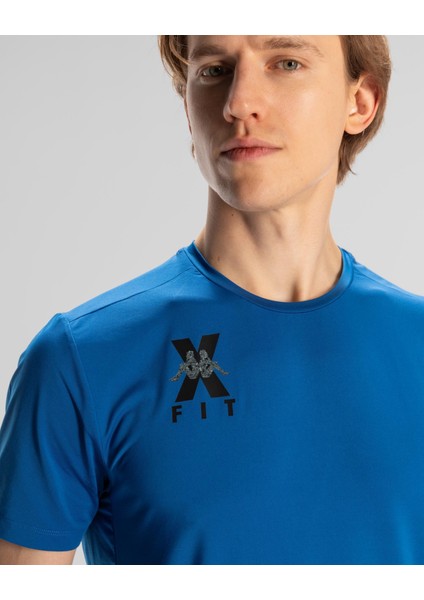 Kombat Wkt Ello Erkek Mavi Bisiklet Yaka Tişört