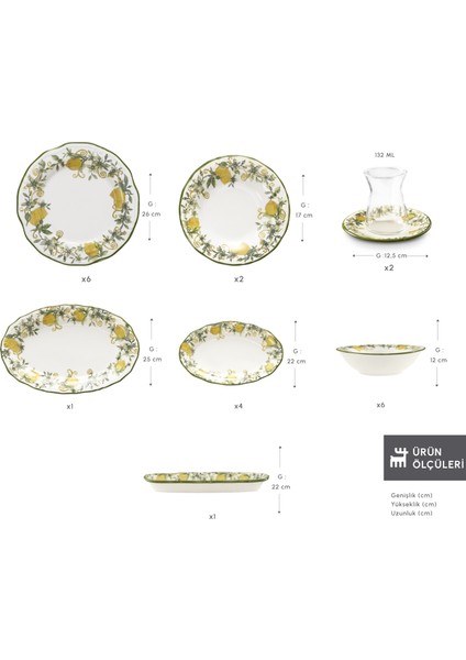 Limonelle 32 Parça 6 Kişilik Kahvaltı Takımı fiyatları