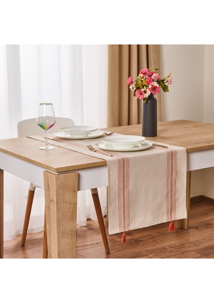 Myhome Tarçın Runner - Ekru / Kiremit - 45X150 cm