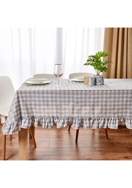 Myhome Caddy Masa Örtüsü - Ekru / Mavi - 150X200 cm fiyatları