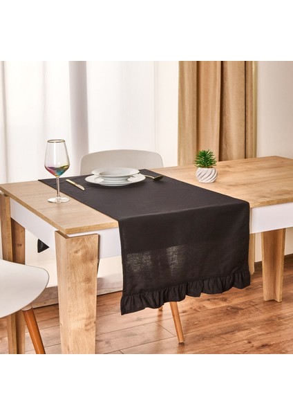 Soft Fancy Runner - Siyah - 50X130 cm