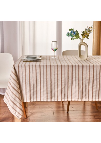 Soft Herringbone Masa Örtüsü - Ekru / Bej - 140X220 cm fiyatları