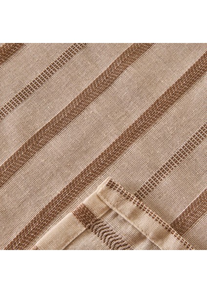 Soft Herringbone Masa Örtüsü - Ekru / Bej - 140X220 cm fırsatları