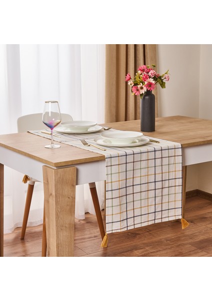 Myhome Madison Runner - Ekru / Renkli - 45X150 cm