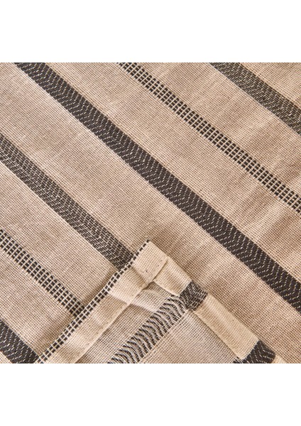 Soft Herringbone Masa Örtüsü - Ekru / Antrasit - 140X220 cm fırsatları