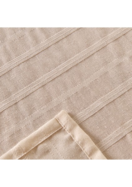 Soft Herringbone Masa Örtüsü - Ekru - 140X220 cm fırsatları
