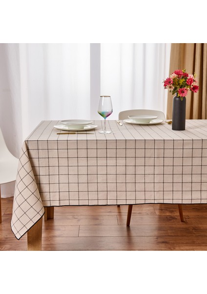 Myhome Trallies Masa Örtüsü - Ekru / Siyah - 150X220 cm fiyatları