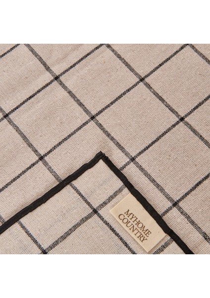 Myhome Trallies Masa Örtüsü - Ekru / Siyah - 150X220 cm fırsatları