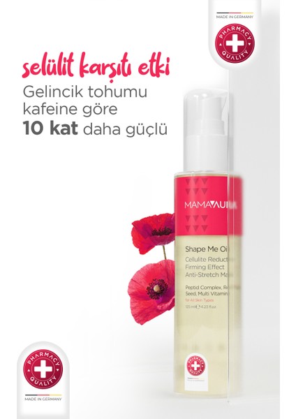 Shape Me Doğum Sonrası Çatlak ve Selülit Karşıtı, Sıkılaştırıcı Vücut Yağı 150 ml – Gelincik Tohumu Ekstraktlı, Paraben ve SLS’siz fiyatları