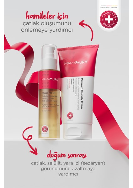 Shape Me Doğum Sonrası Çatlak ve Selülit Karşıtı, Sıkılaştırıcı Vücut Yağı 150 ml – Gelincik Tohumu Ekstraktlı, Paraben ve SLS’siz fırsatları