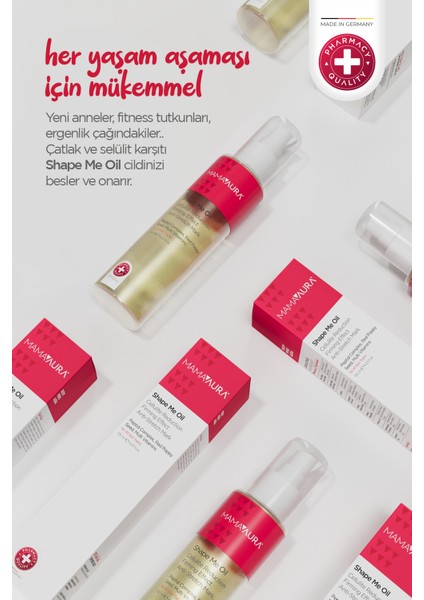 Shape Me Doğum Sonrası Çatlak ve Selülit Karşıtı, Sıkılaştırıcı Vücut Yağı 150 ml – Gelincik Tohumu Ekstraktlı, Paraben ve SLS’siz indirimleri