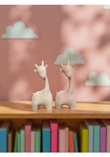 Minimalist Zürafa Figürü Seti (2’li) – Zarif & Modern Dekor