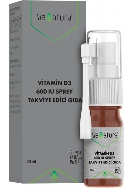 Vitamin D3 600 Iu Sprey 20 Ml
