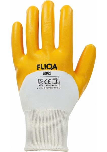 SG61 Nitril Aşınmaya Dayanıklı Mekanik İş Eldiveni 12'li Paket modelleri