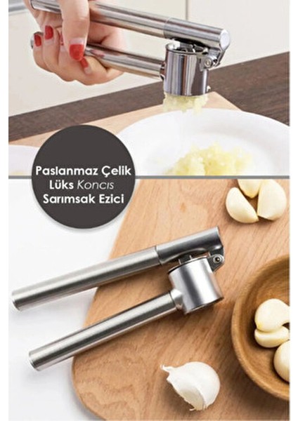 Style Paslanmaz Çelik Sarımsak Ezici 16 cm Kolay Temizlenebilir Kullanım fırsatları