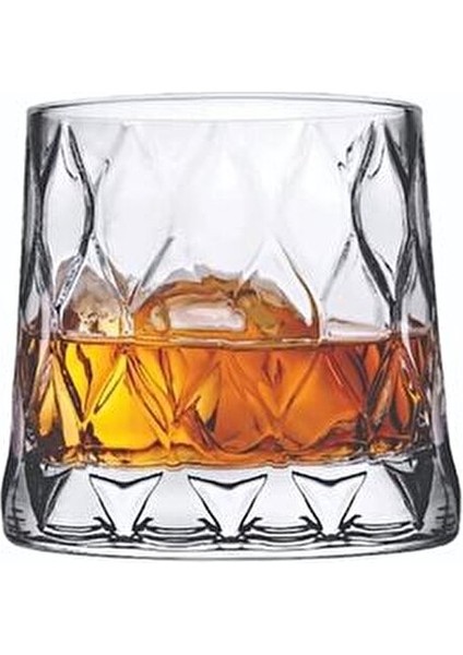 Leafy Viski Bardağı 4 Parça Şeffaf Cam Desenli 300 ml Kapasite fiyatları