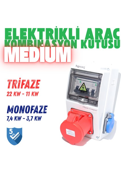 Elektrikli Araç Kombinasyon Kutusu ''Medium'' 5X32A + 1X16A 22Kw, 11Kw Mobil Şarj Istasyonlarına Uygun fiyatları