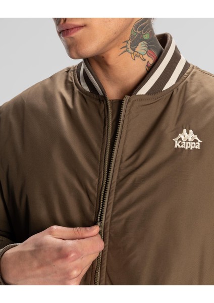 Yeşil Erkek Dik Yaka Mont 371Q6BWX5P-X Authentıc Gomın