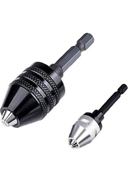 Drill Chuck Adaptör-2pcs Darbe Sürücüsü Için Matkap Aynası Matkap Ucu Adaptör Anahtarsız Chuck 1/4 Hex Shank (0 6-8mm 0 3-3 6mm) (Yurt Dışından)