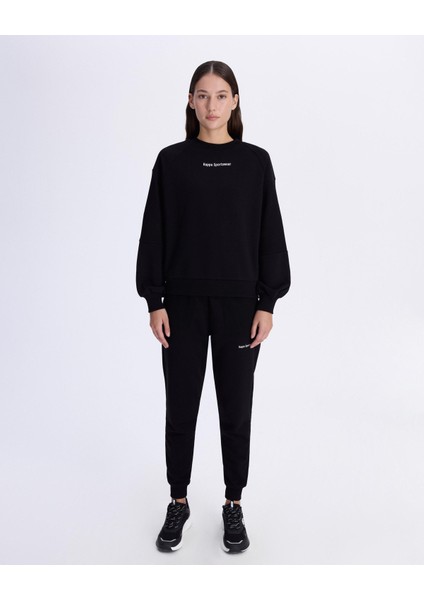 Authentic Angely Kadın Siyah Comfort Fit Sweatshirt fırsatları