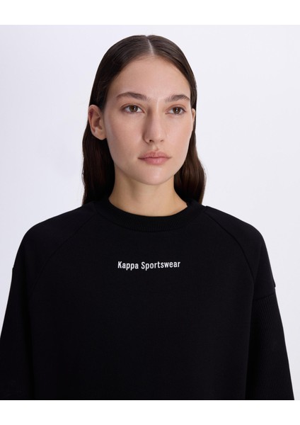 Authentic Angely Kadın Siyah Comfort Fit Sweatshirt indirimleri