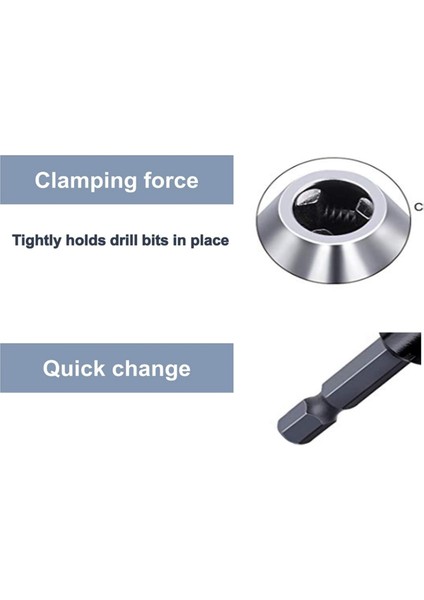 Drill Chuck Adaptör-2pcs Darbe Sürücüsü Için Matkap Aynası Matkap Ucu Adaptör Anahtarsız Chuck 1/4 Hex Shank (0 6-8mm 0 3-3 6mm) (Yurt Dışından) modelleri