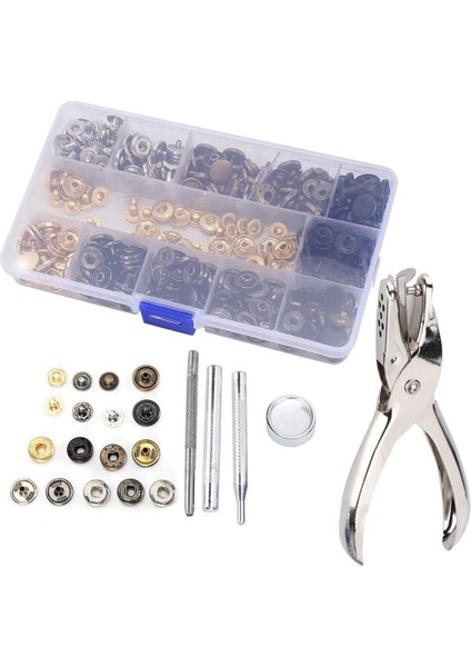 120 Set Snap Darlatıcı Kiti Deri 6 Renkli Metal Pres Saplama Araçları (Yurt Dışından) modelleri