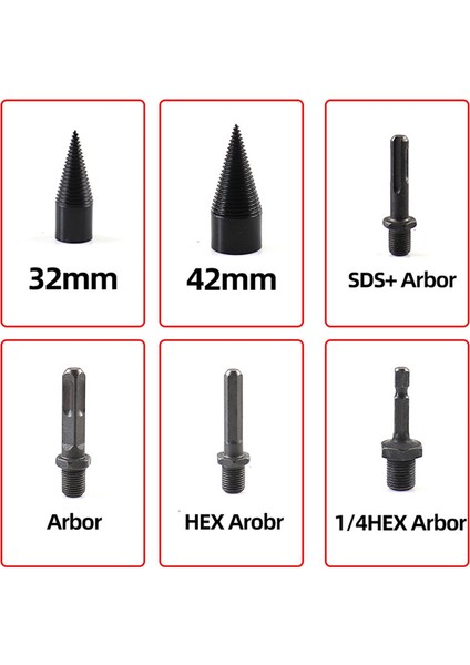 Bölünmüş Ahşap Işleme Aletleri ile 6 Adet 32/42MM Ahşap Bölme Tatbikatı ve Odun Bölme Cihazı Seti (Yurt Dışından) fiyatları