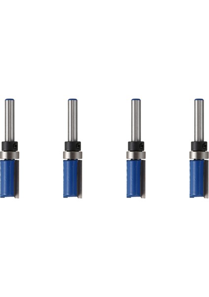 4x 1/4inch Shank Router Bit Ikiz 2 Yivli Imparatorluk Jig Şablon Kesici Ahşap (Yurt Dışından)