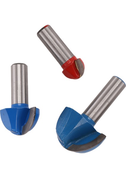 3pcs Yönlendirici Bitleri 1/2 Inç Şafak Çekirdek Kutu Yönlendirici Bit Seti Çap 3/4inch 1-1/4inch 1-5/8inch Yuvarlak Burun Bit Seti (Yurt Dışından)