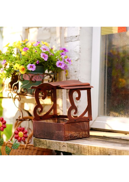 Pencere kuş besleyici, açık havada asılı zincirle metal kuş besleyici, dış yabani kuşlar için kuş besleyicileri (Yurt Dışından) fiyatları