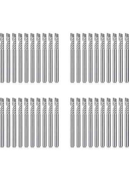 40 Paket Cnc Yönlendirici Bitleri 1/8 Inç Shank Spiral Upcut Yönlendirici Bit Mdf Ahşap Akrilik Pvc Için Tek Flüt Uç Değirmeni (Yurt Dışından) fiyatları