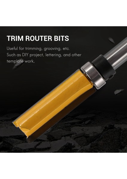 4pcs Floş Trim Yönlendirici Bitleri Üst Yatak Yönlendirici Biti 1/4 Inç Sap Düz Desen Şablonu Yönlendirici Bit Ahşap Değirmen Kesici Alet (Yurt Dışından) fiyatları
