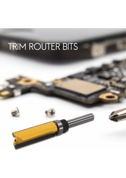 4pcs Floş Trim Yönlendirici Bitleri Üst Yatak Yönlendirici Biti 1/4 Inç Sap Düz Desen Şablonu Yönlendirici Bit Ahşap Değirmen Kesici Alet (Yurt Dışından) indirimleri