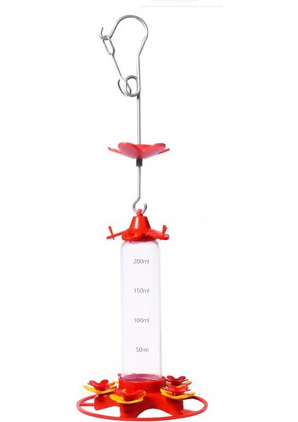 1pcs Kuş Besleyicisi 200ML Dış Mekan Için Plastik Besleyiciler, 5 Besleme Portlu Yerleşik Karınca Koruma-Düzüler Levrek ile (Yurt Dışından)