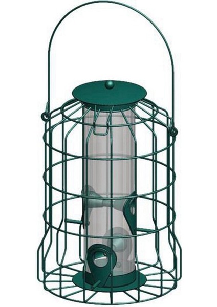 Kuş Caydırıcı Pas Koşullu Asma Kuş Besleyici Kafesi Bahçe Arka Bahçesi Sincap Korumalı Yabani Kuş Besleyici Yeşil (Yurt Dışından)