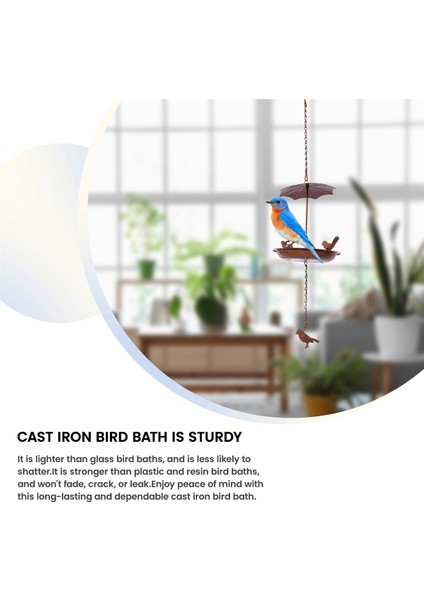 Asma Kuş Banyosu Asma Kuş Besleyici Metal Kuş Banyoları Our Soors Haksız Kuş Banyo Tepsisi veya Kuş Suyu (Yurt Dışından) fiyatları