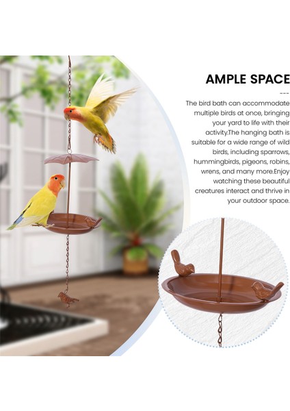 Asma Kuş Banyosu Asma Kuş Besleyici Metal Kuş Banyoları Our Soors Haksız Kuş Banyo Tepsisi veya Kuş Suyu (Yurt Dışından) fırsatları