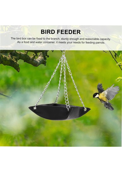 Kuş besleyici tepsisi asılı kuş su tepsisi bahçe kuş besleyici açık veranda asılı kuş besleyici siyah (Yurt Dışından) fiyatları