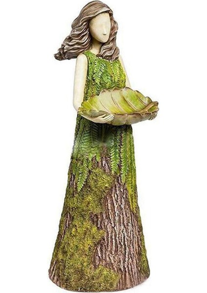 Peri masalı kız kuş besleyici bahçe heykel süsü reçine el sanatları açık bahçe heykeli (Yurt Dışından)