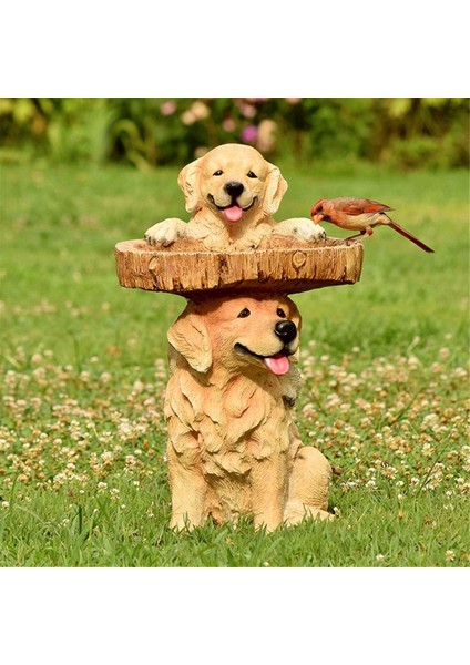 Reçine Heykel Kuş Besleyicileri, Oyma Reçine Kuş Banyosu, Açık Ev El Sanatları Reçine Avlu Çim Süslemeleri Dekor Heykel C (Yurt Dışından) fiyatları