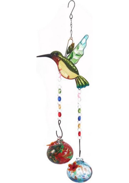 Vitray Besleyici Rüzgar Zil Kuş Su Besleyici Besleme Kuşları C C (Yurt Dışından)