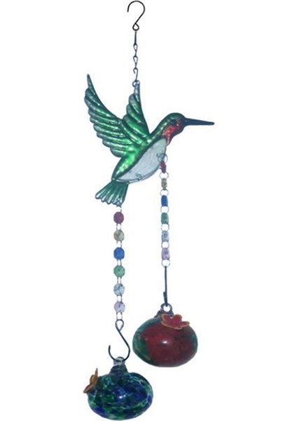 Vitray Besleyici Rüzgar Zil Kuş Su Besleyici Besleme Kuşları B (Yurt Dışından)