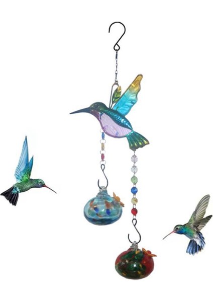 Vitray Besleyici Rüzgar Zil Kuş Su Besleyici Besleme Kuşları B (Yurt Dışından) fırsatları
