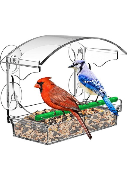 Kuş Besleyici Akrilik Şeffaf Pencere Kuş Besleyici Kuş Evi Pet Besleyici Emme Kupası Kurulum Ev Tipi Besleyici (Yurt Dışından) fırsatları