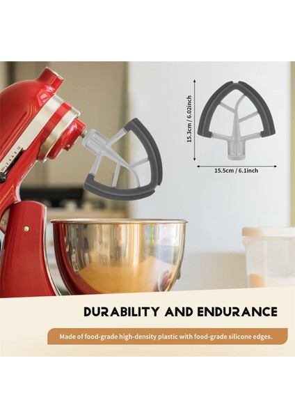 Kitchenaid 4,5-5 Qt Eğimli Başlıklı Stand Mikser Yedek Silikon Çırpıcı Kase Kazıyıcı Bıçak Için Esnek Kenarlı Kürek Ataşmanı (Yurt Dışından) indirimleri