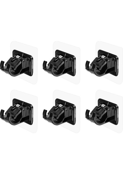 Adet Kendinden Yapışkanlı Perde Çubuğu Braketi Delinmeyen Perde Çubuğu Klipsi Çivisiz Ayarlanabilir Duş Perdesi Çubuğu Askı Kancaları (Yurt Dışından)